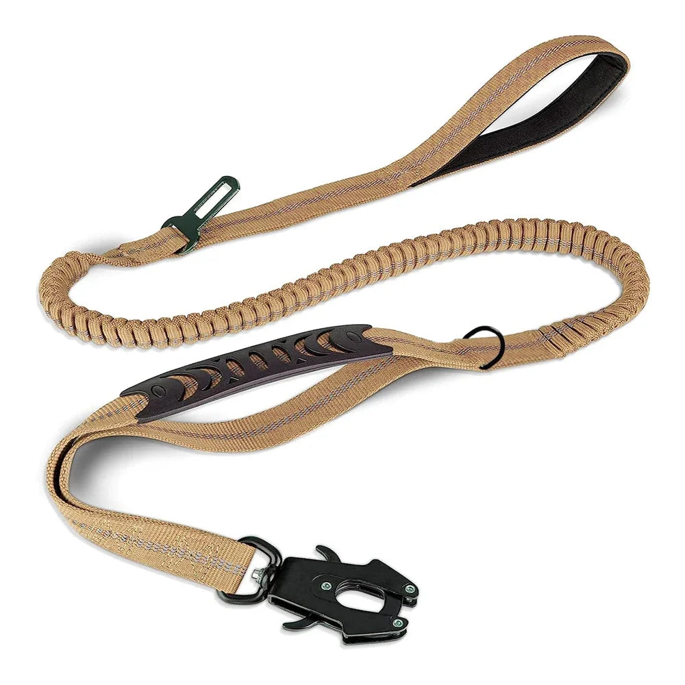 Reflective Shock Absorbing Pet Leashes with Car Seatbe