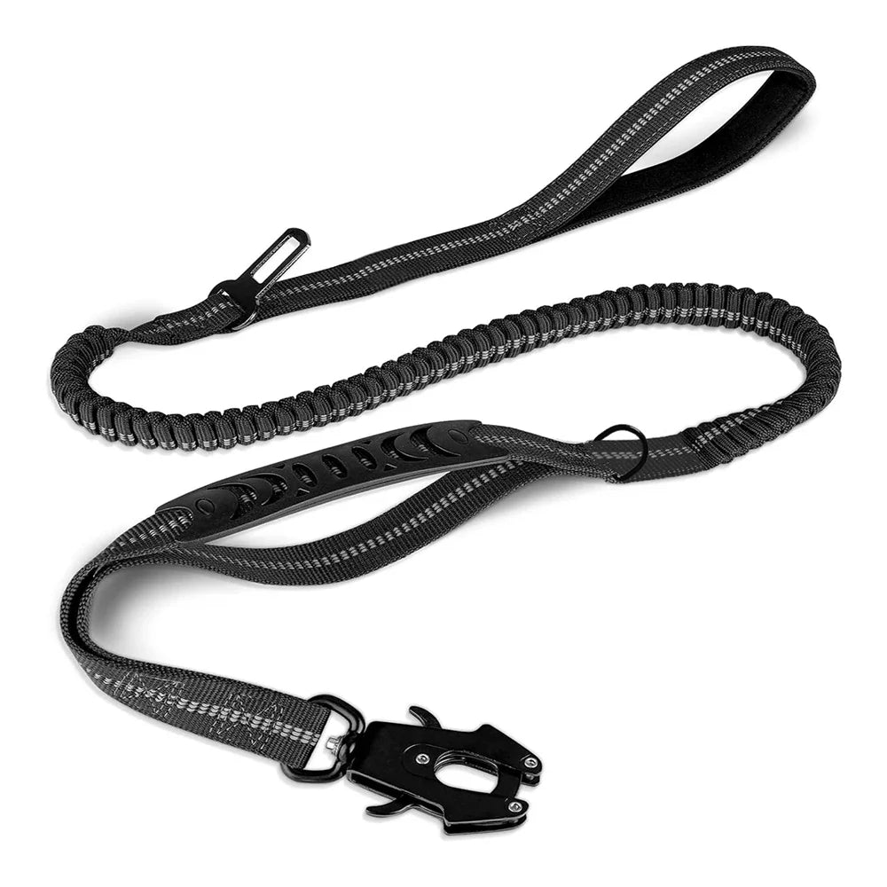 Reflective Shock Absorbing Pet Leashes with Car Seatbe