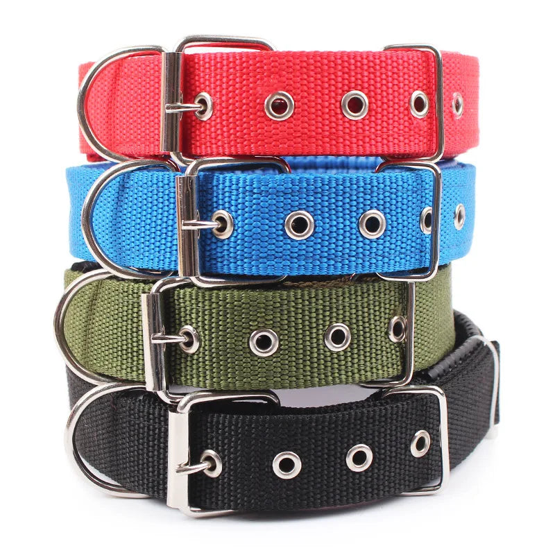Solide Hundehalsbänder Nylon Hundehalsband für kleine mittelgroße Hunde Teddy Keji Pitbull Bulldog Beagle