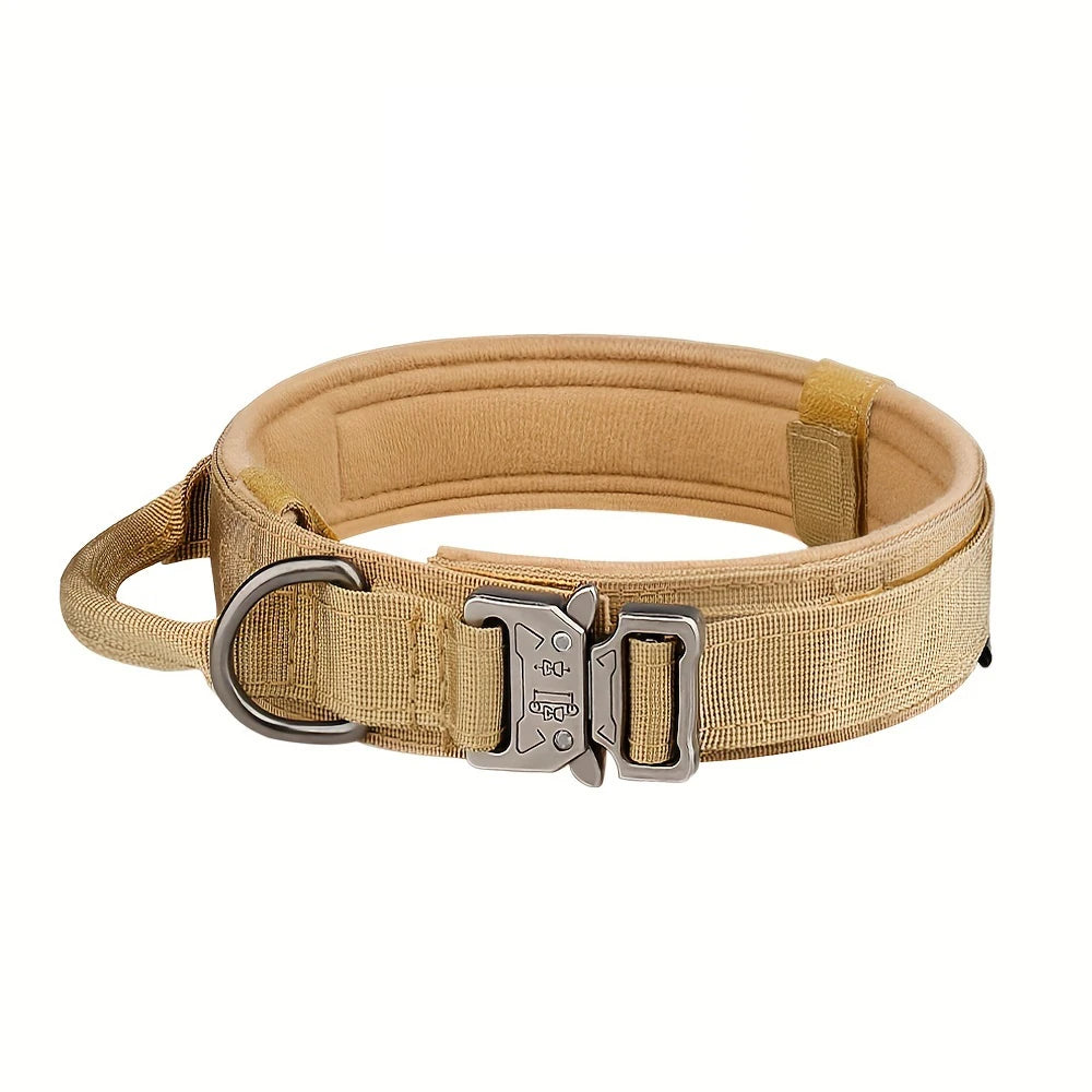 Hundetrainingshalsband, verstellbar, taktisches Hundehalsband und Leine, Set mit Kontrollgriff, Haustier-Leine, Halsband für kleine und große Hunde