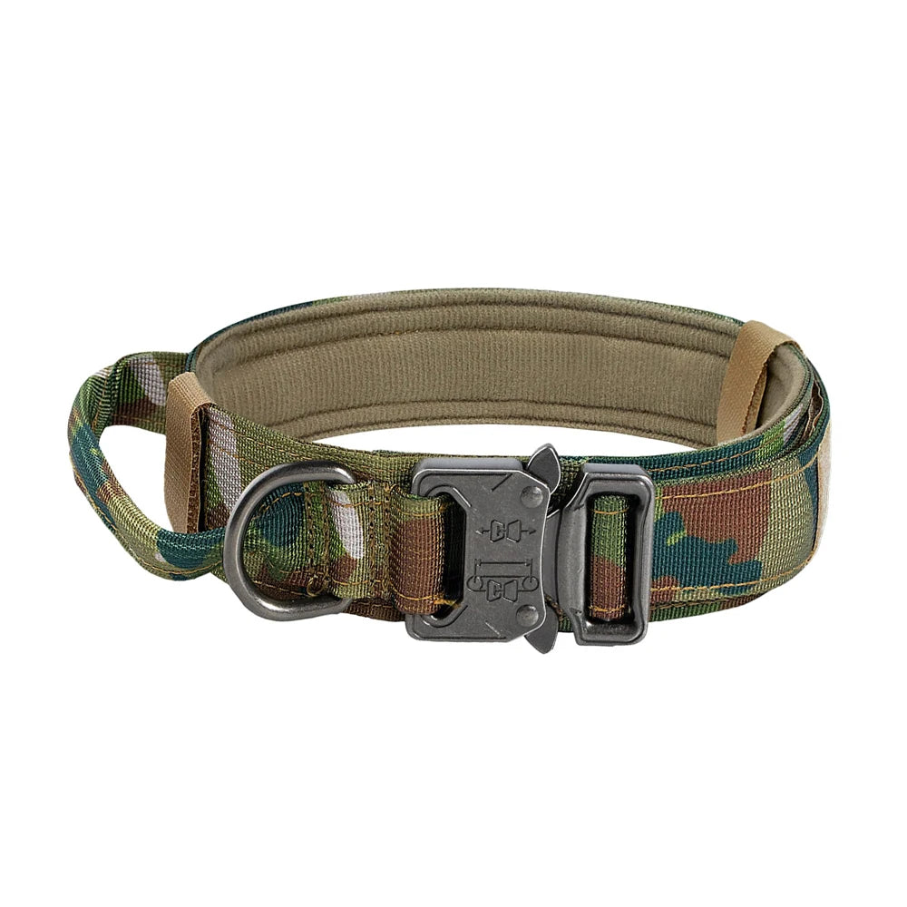 Hundetrainingshalsband, verstellbar, taktisches Hundehalsband und Leine, Set mit Kontrollgriff, Haustier-Leine, Halsband für kleine und große Hunde