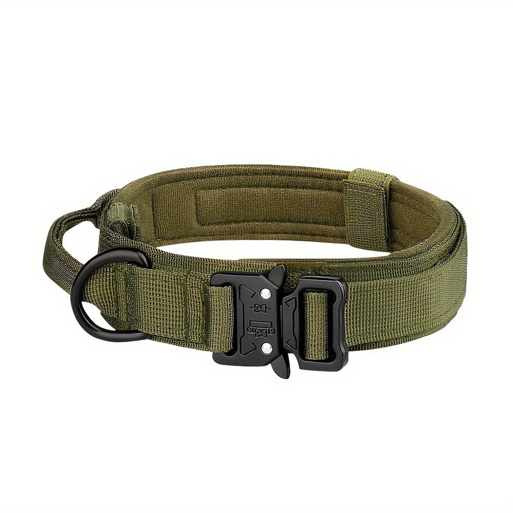 Hundetrainingshalsband, verstellbar, taktisches Hundehalsband und Leine, Set mit Kontrollgriff, Haustier-Leine, Halsband für kleine und große Hunde